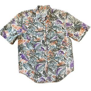 Vintage 80's Cherokee Floral Women's Shirt Size M